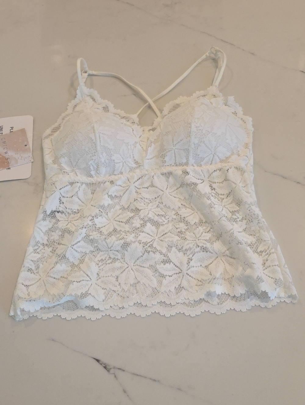 White Lace Bralette Cami Top